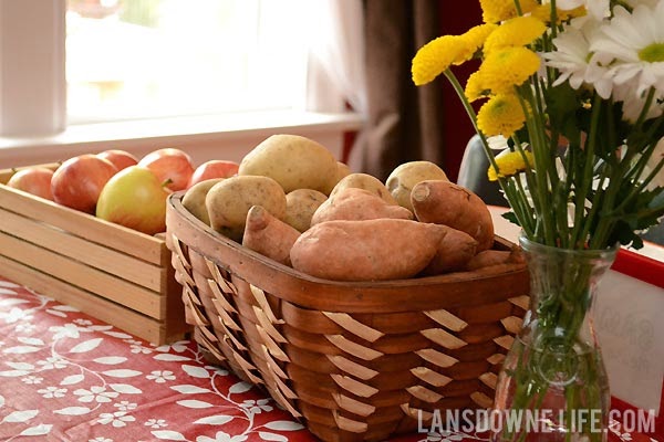 Grocery store birthday party produce decor