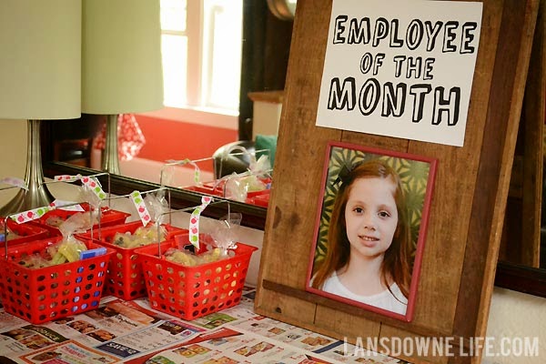 Employee of the Month sign