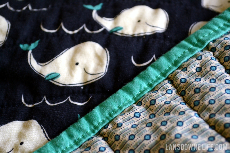 Baby boy whale quilt