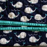 Baby boy whole cloth quilt (with whales!)