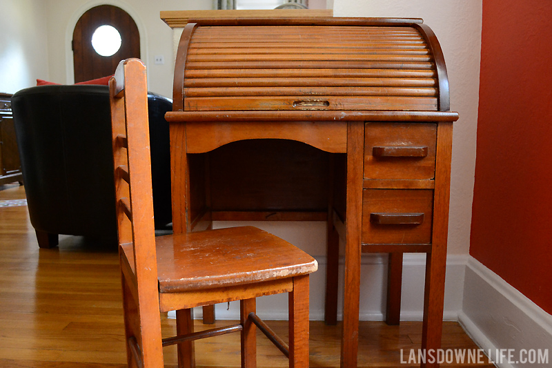 Kid size roll top desk