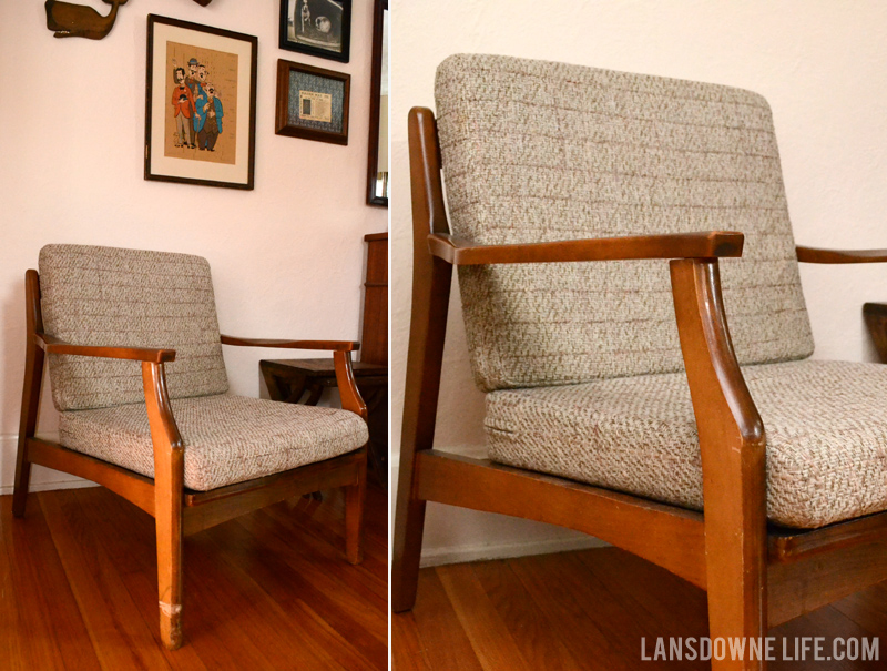 Mid-century modern upholstered chair