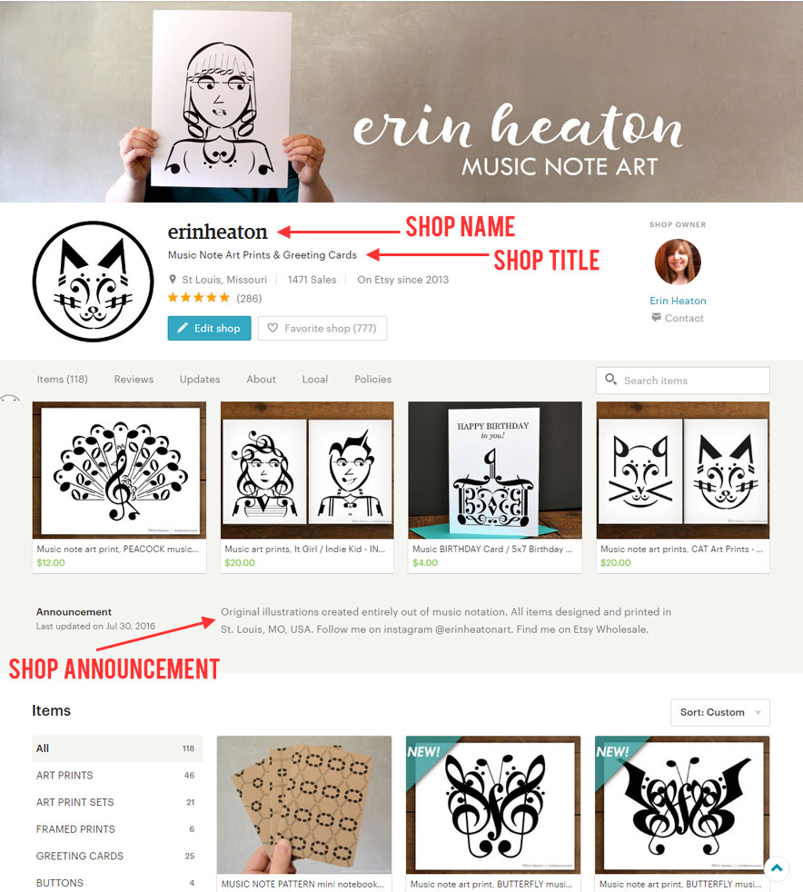 Etsy Shop SEO - Shop name - Title - Shop Announcement