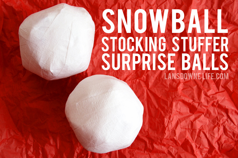 Snowball Stocking Stuffer Surprise Balls