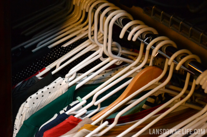 Turn hangers backward, then forward after you've worn something