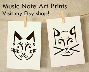 Music Note Art Prints - Visit my Etsy shop!