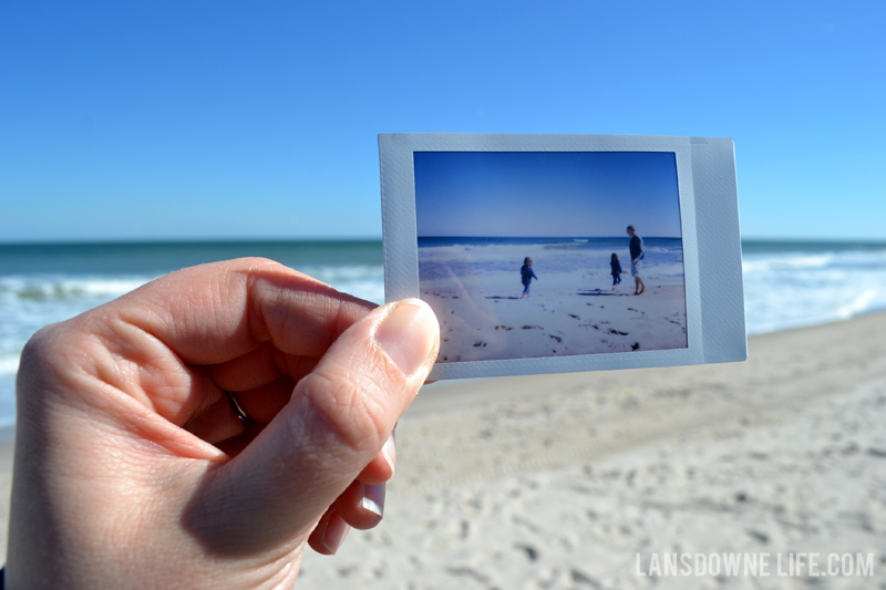 Instax photo at the beach