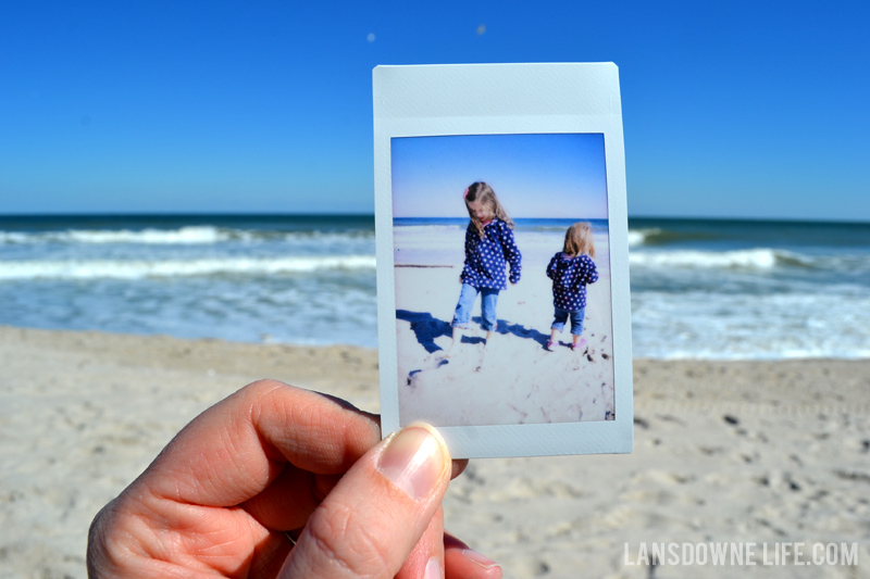 Instax photo at the beach