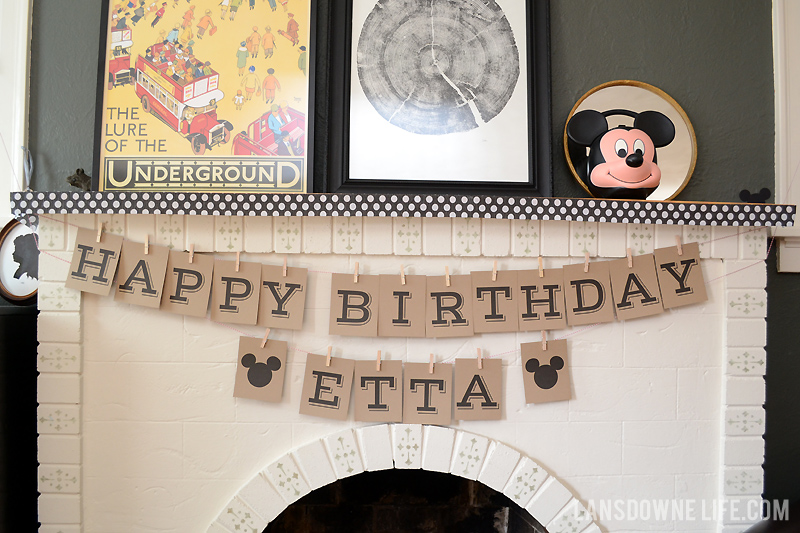 Mickey Mouse Happy Birthday banner