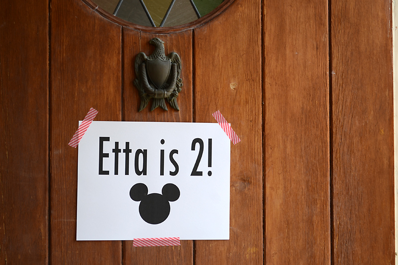Mickey and Minnie Mouse Birthday Party Door SIgn
