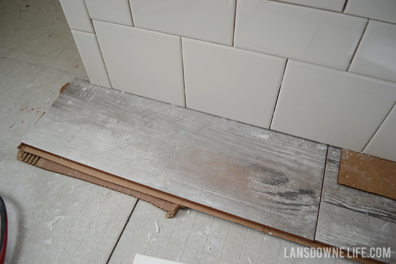 Faux wood tile