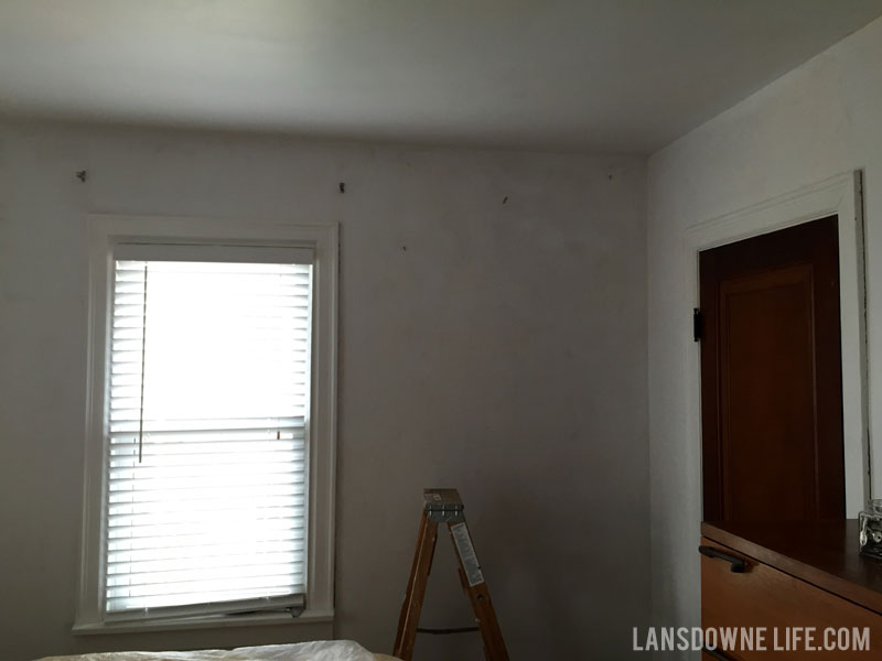 Primed plaster walls